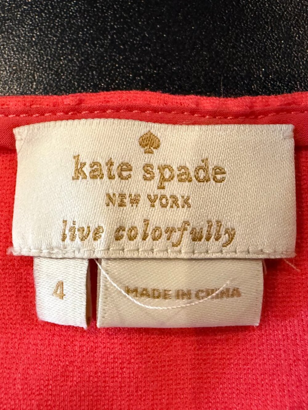 Kate Spade Coral Sleeveless Peplum Tank Top Size 4 - Picture 5 of 5
